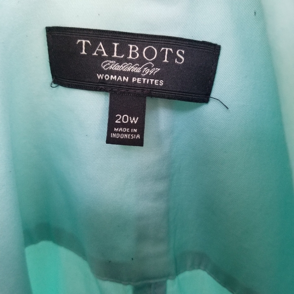 Talbots soft, thick, stretch cotton/spandex Spring jacket, beautiful minty blue - Picture 6 of 7